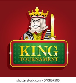 King of clubs casino poker banner tournament background