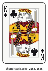 King of clubs playing card