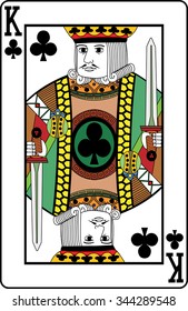 King of clubs playing card