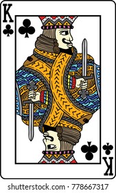 King of clubs playing card