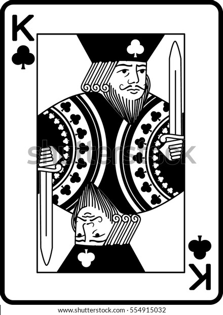 King of Clubs playing\
card