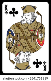 King of Clubs playing card - Classic design