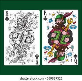 King of clubs playing card suit.