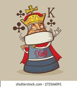 King of Clubs typography, t-shirt graphics , vectors 