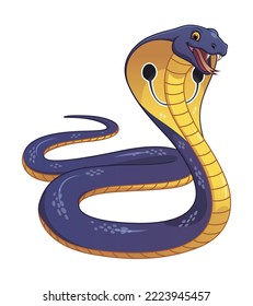 Caricatura del Rey Cobra Ilustración Animal