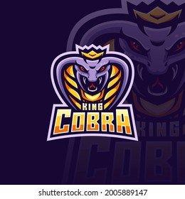 Plantilla de logotipo de King cobra e sport