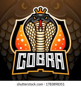 King cobra esport logo mascot design