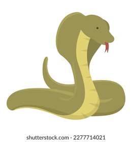 King cobra face icon cartoon vector. Snake head. Venom viper