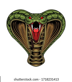 King Cobra head mascot logo