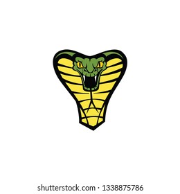 king cobra head vector on a white background