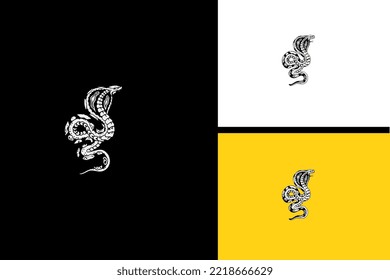 king cobra logo concept vector line art design