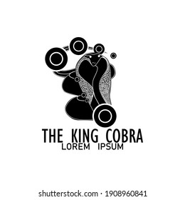 king cobra logo design. snake sketch isolated on white background