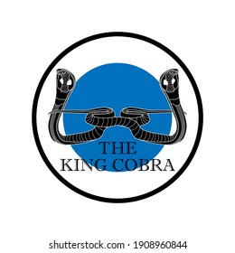 king cobra logo design. snake sketch isolated on white background