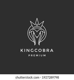 King cobra logo design template. Vector illustration. on black background