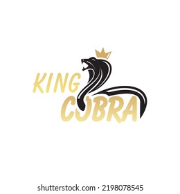 KING COBRA LOGO WITH GOLD COLORS AND BLACK SNAKES