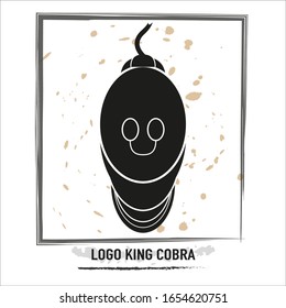Königskobra-Logo ist ein Logo in Form einer Königskobra von hinten oder hinten 