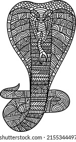 King Cobra Mandala Coloring Pages for Adults