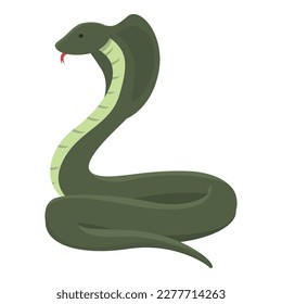 King cobra mascot icon cartoon vector. Snake head. Venom viper