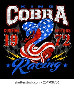 King cobra motor racing graphic