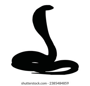 Silhouette de cobra real, vector de alta calidad.