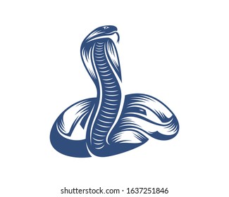 King Cobra snake logo design vector, Animal graphic, Snake design Template illustration