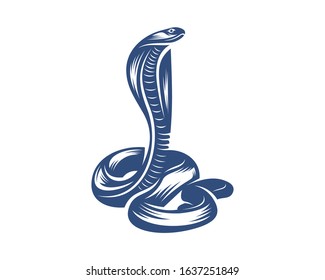 King Cobra snake logo design vector, Animal graphic, Snake design Template illustration