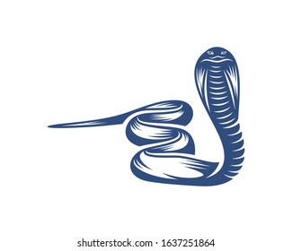 King Cobra snake logo design vector, Animal graphic, Snake design Template illustration