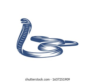King Cobra snake logo design vector, Animal graphic, Snake design Template illustration