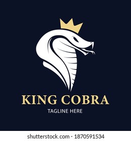 King cobra snake Mascot logo template. Abstract king viper head vector head snake, mascot, tattoo design illustration.