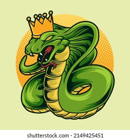 King cobra snake vector illustration