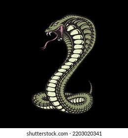 King cobra vector art illustration 