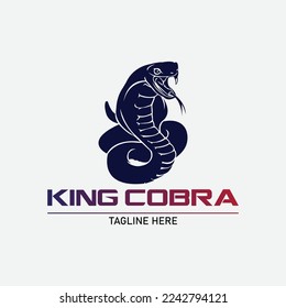 König Kobra Die längste venomöse Schlange der Welt einzeln auf weißem Hintergrund, King Cobra Schlange, 3D-Illustration, 3D-Rendering