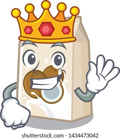 King coconut milk poured in cartoon glass
