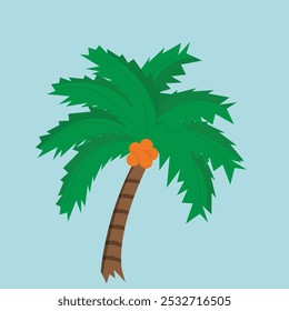 Árbol de coco con cocos 