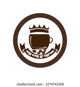 King Coffee Design Illustration. Design template vector