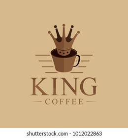  king coffee logo design