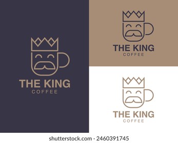 Plantilla de diseño de logotipo de King Coffee