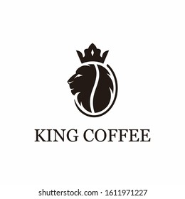 King Coffee logo design vector EPS10