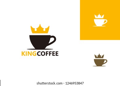 King Coffee Logo Template Design Vector, Emblem, Design Concept, Creative Symbol, Icon