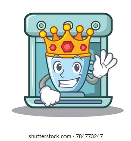 King coffee maker character cartoon