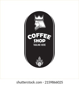 king coffee shop logo ready eps 10 format 