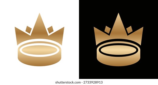 Logo de diseño de criptomonedas King Coin Simple