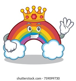 King colorful rainbow character cartoon