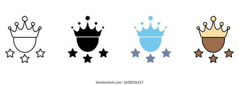 KING concept line icon. Simple element illustration.
