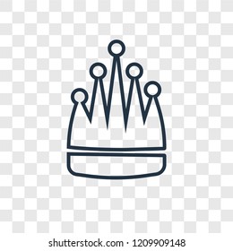 King concept vector linear icon isolated on transparent background, King concept transparency concept in outline style