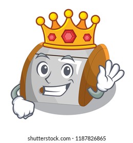 King container food bread bin isolated on mascot