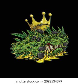 king controller joystick weed cannabis bud nug flower marijuana for game monster