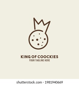 King cookies flat style design symbol logo illustration vector graphic template