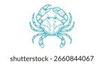 King Crab Drawing Vector Illustration Ocean Seafood Art


