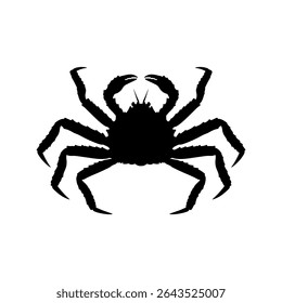 King crab silhouette vector flat illustration design.